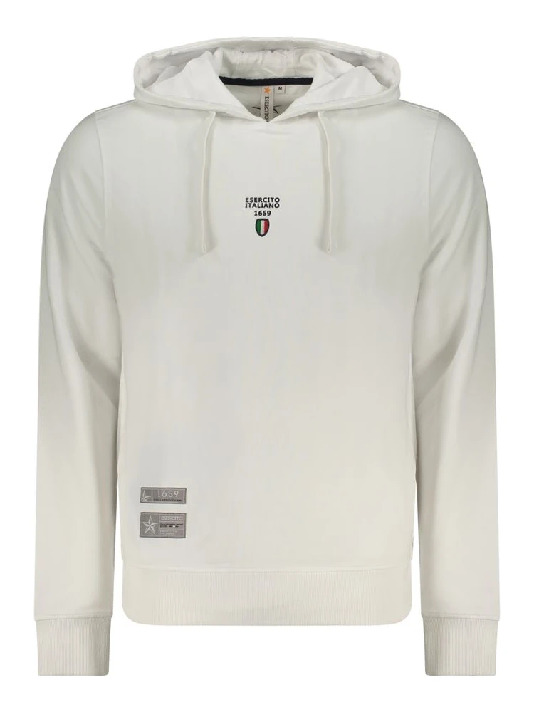 White Cotton Men Sweatshirt