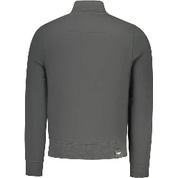 Black Cotton Men Sweatshirt