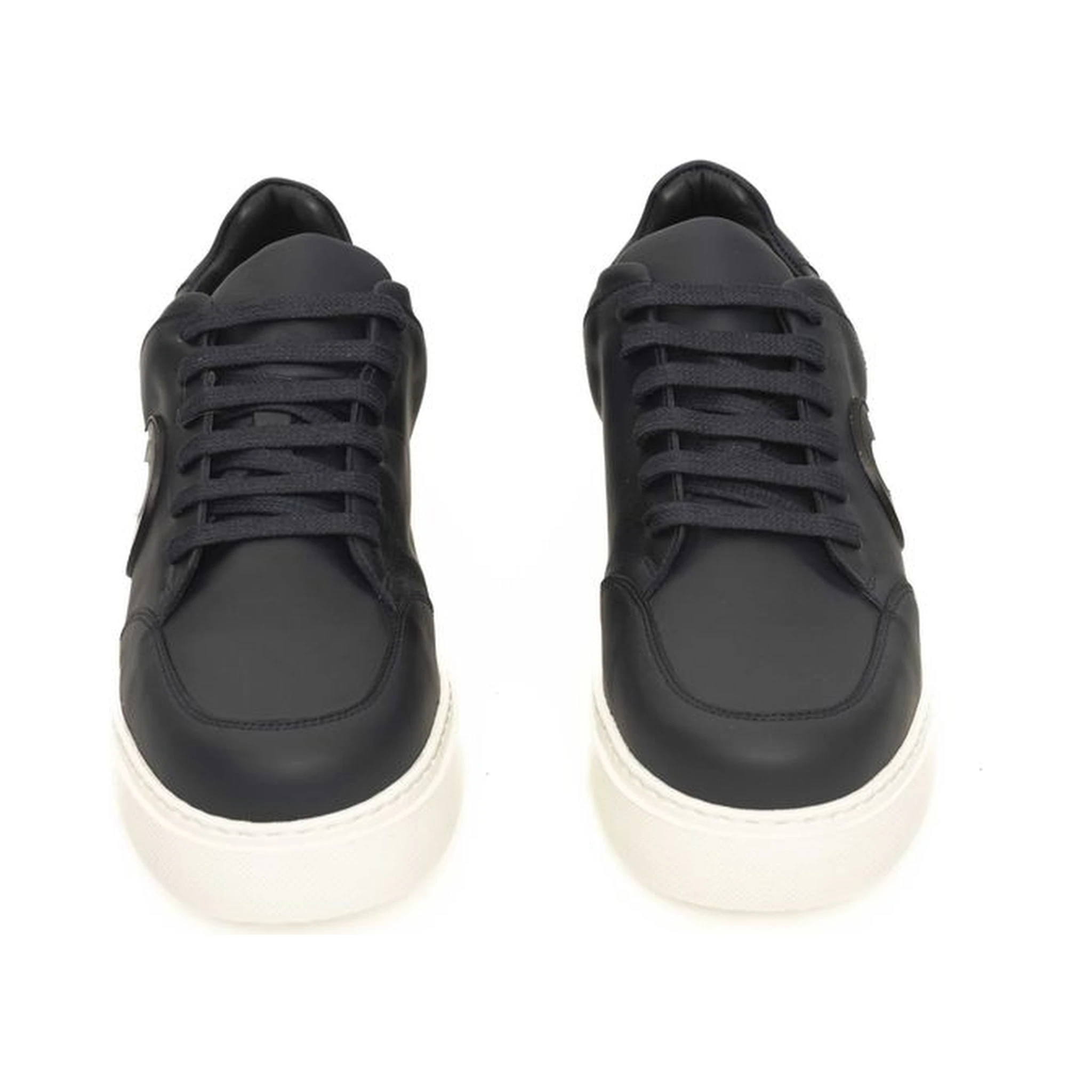 Blue Cowhide Men Sneaker