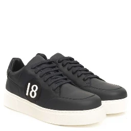 Blue Cowhide Men Sneaker