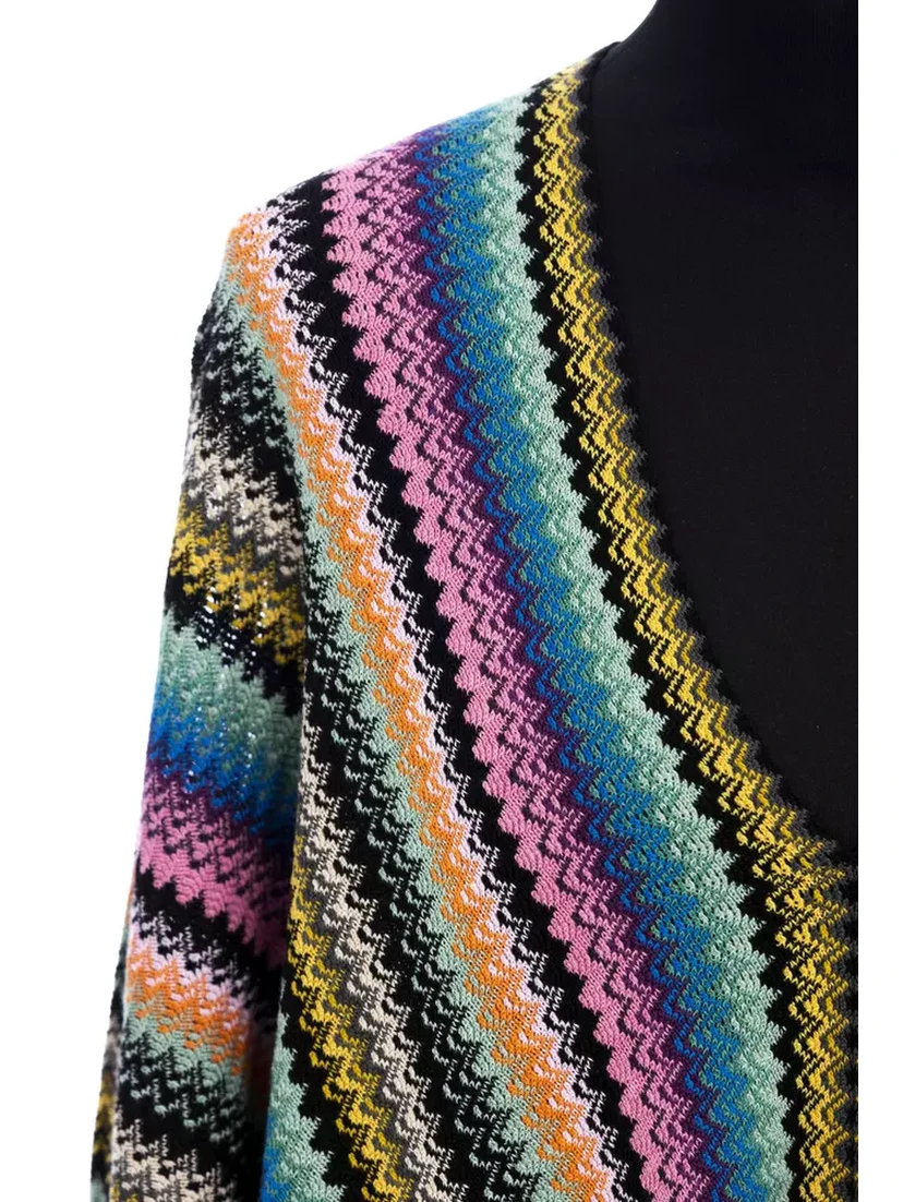 Multicolor Wool Women Poncho