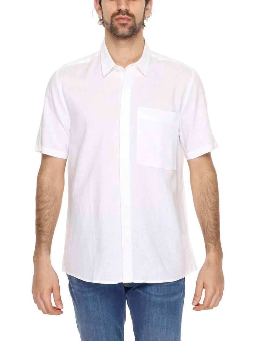 White Linen Shortsleeve Shirt
