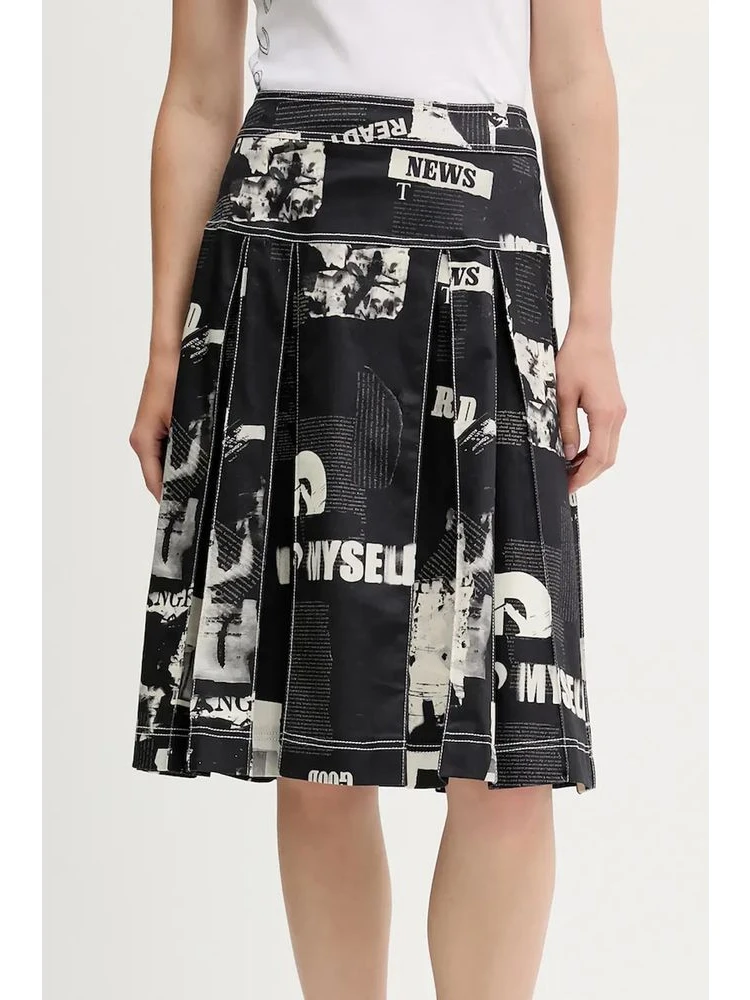 Black Cotton Women's Skirt