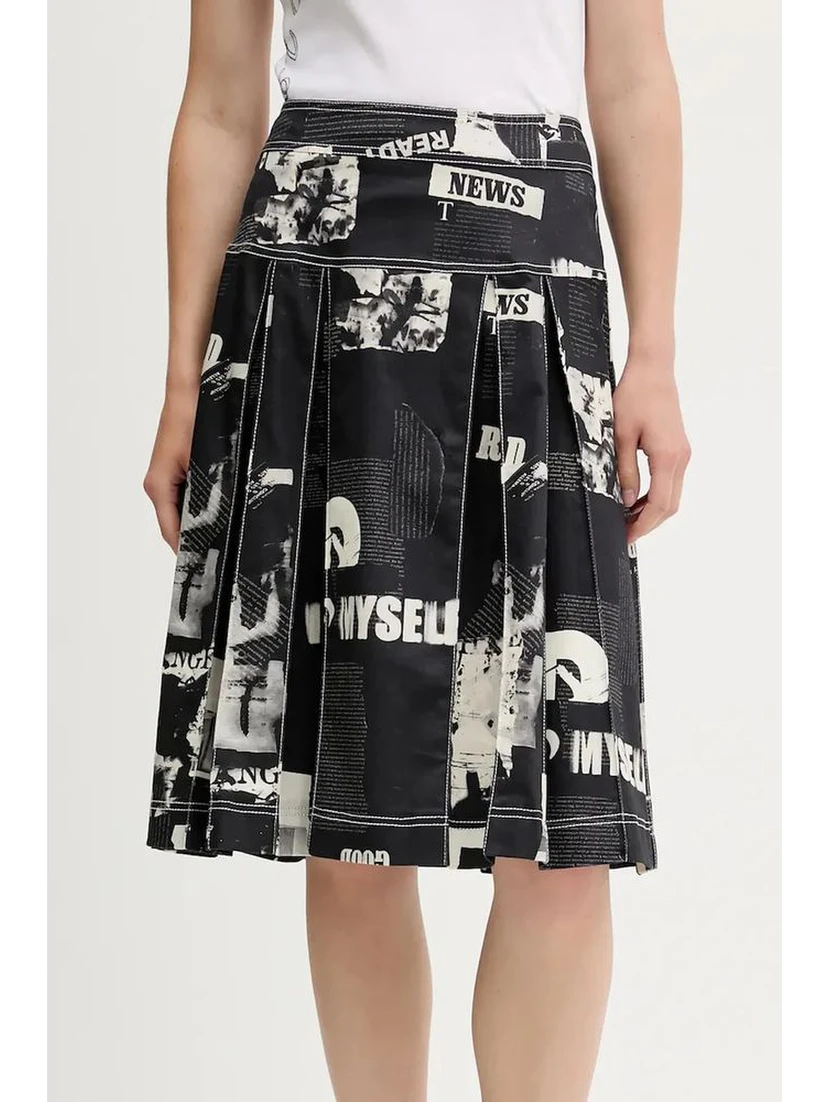 Black Cotton Women's Skirt