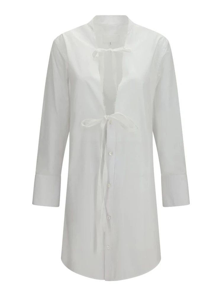 White Cotton Casual Dress