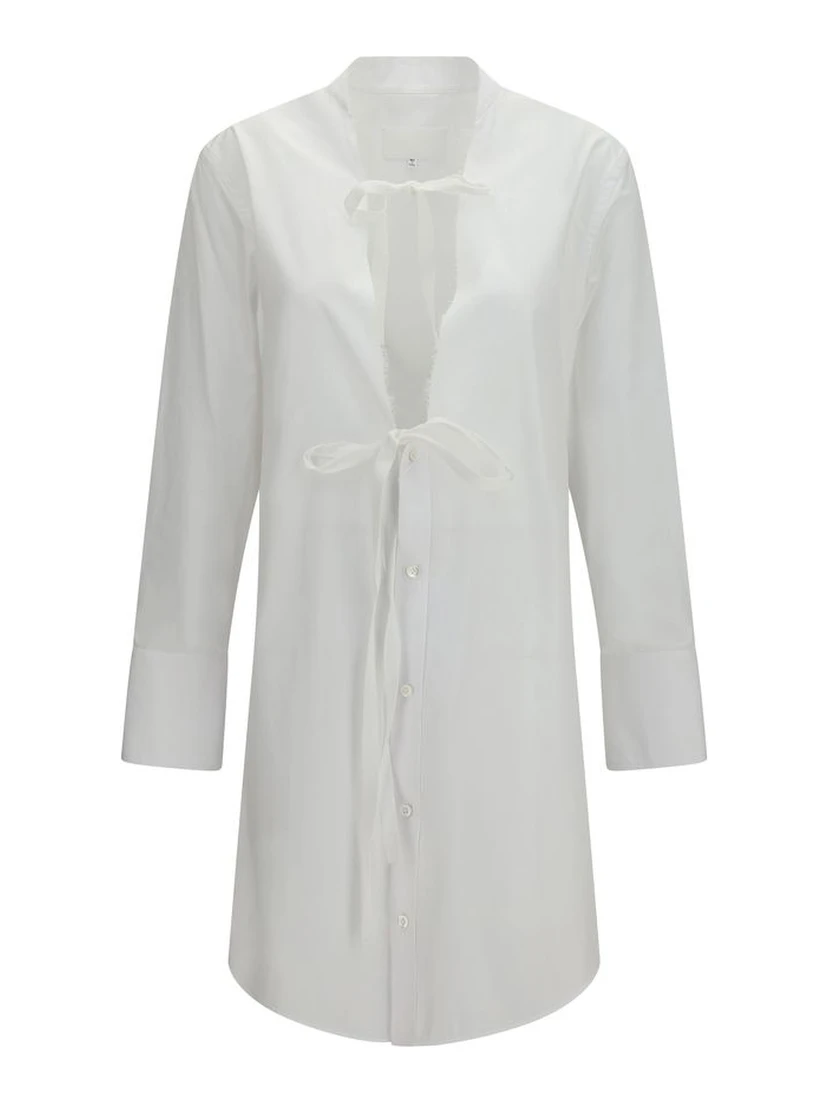 White Cotton Casual Dress