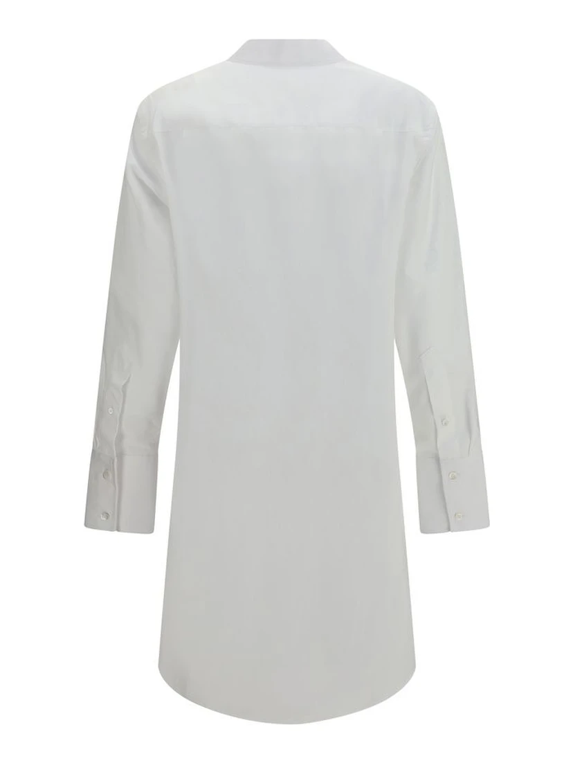 White Cotton Casual Dress