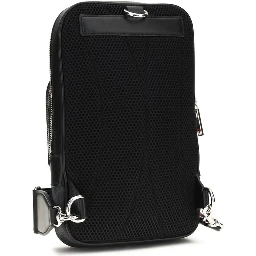 Black Polyurethane Shoulder Bag