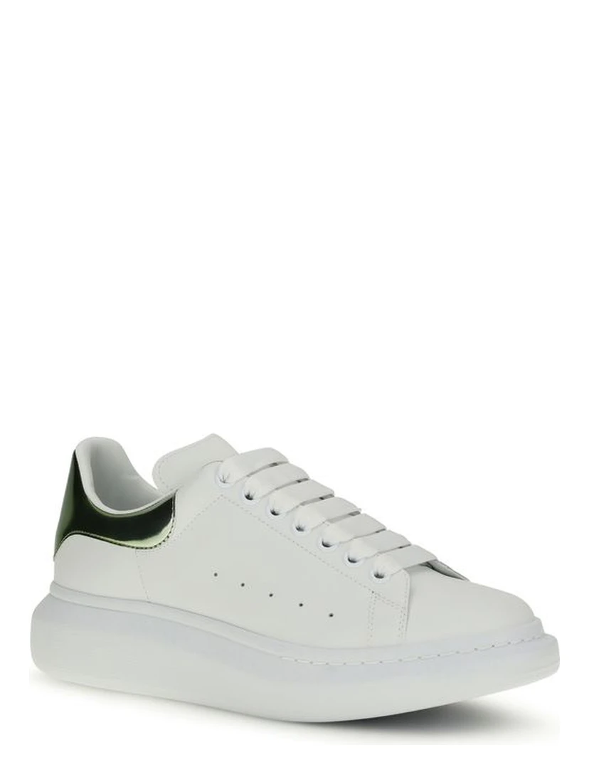 White Calf Leather Bos Taurus Platform Sneakers