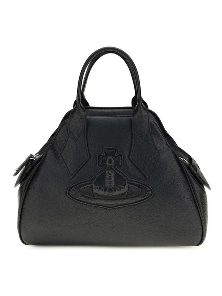Black Polyurethane Handbag
