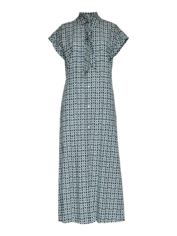Cotton Viscose Chemisier Dress