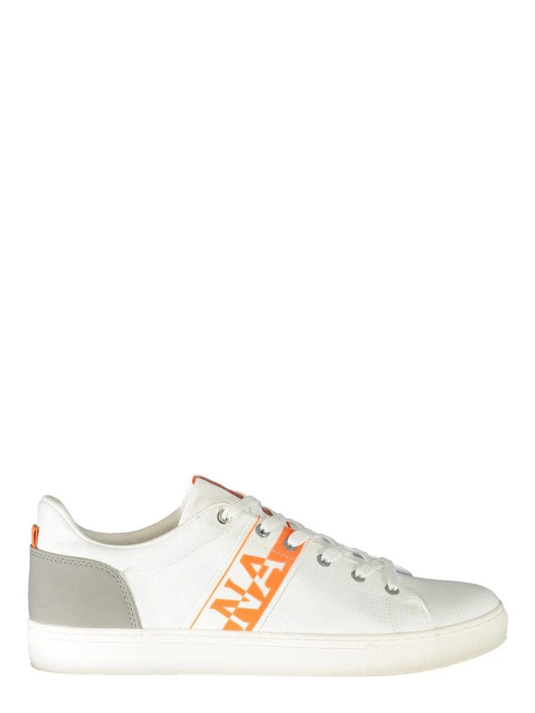 White Polyurethane Men Sneaker