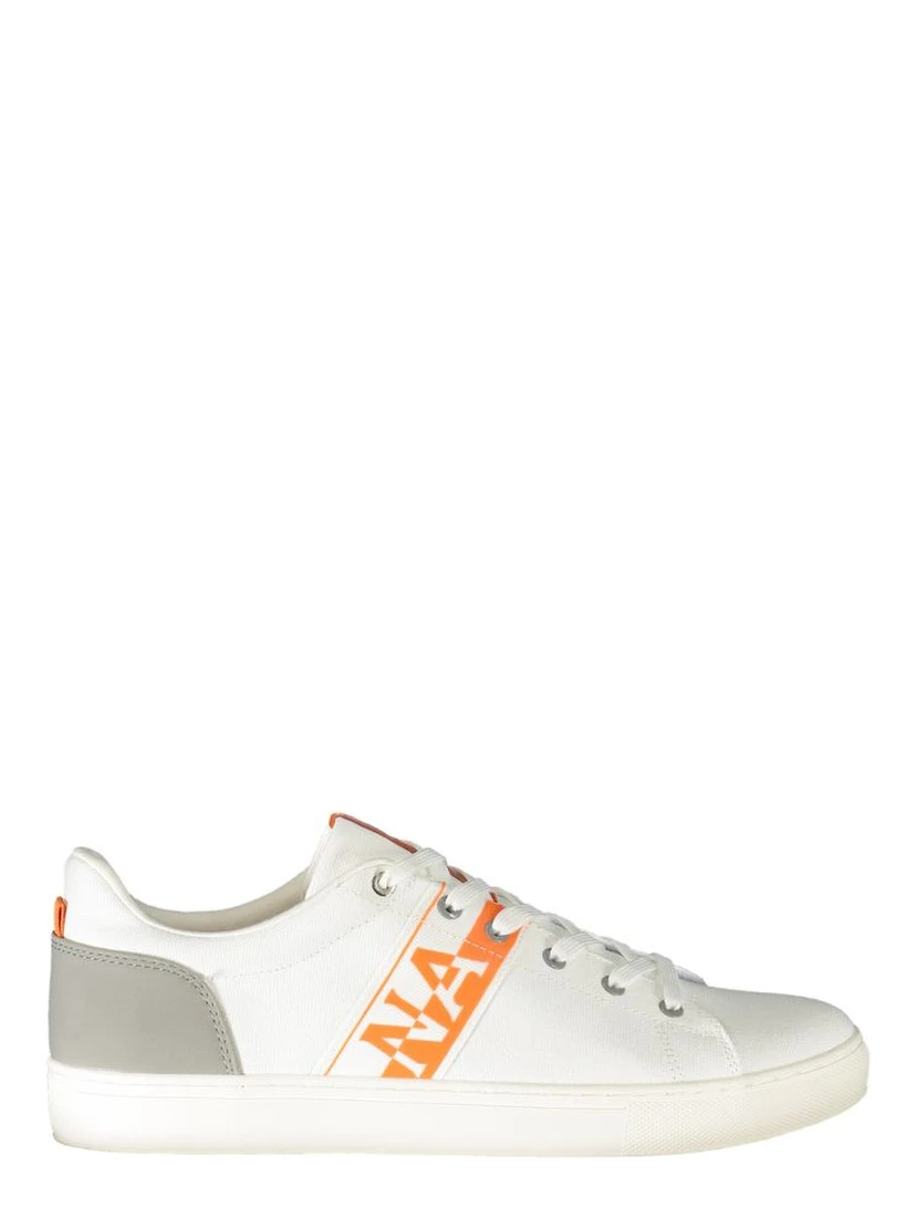 White Polyurethane Men Sneaker