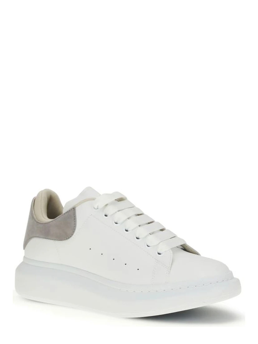 White Calf Leather Bos Taurus Chunky Sneakers