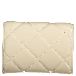 Beige Polyurethane Women Wallet