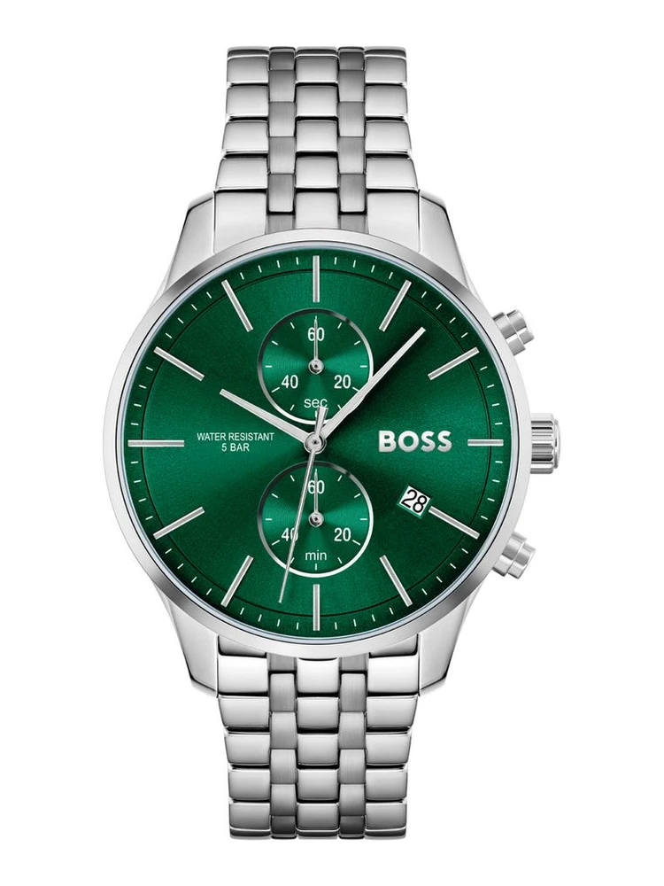 Gray Stainless Steel Dress Watch