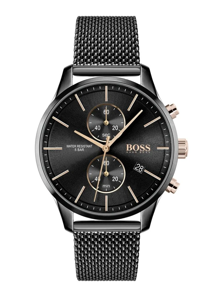 Black Stainless Steel Dress Watch