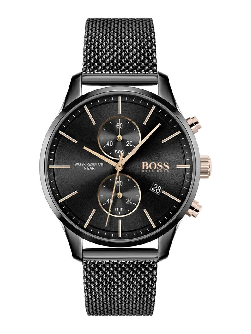 Black Stainless Steel Dress Watch