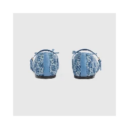 Ballets flat in denim with Horsebit