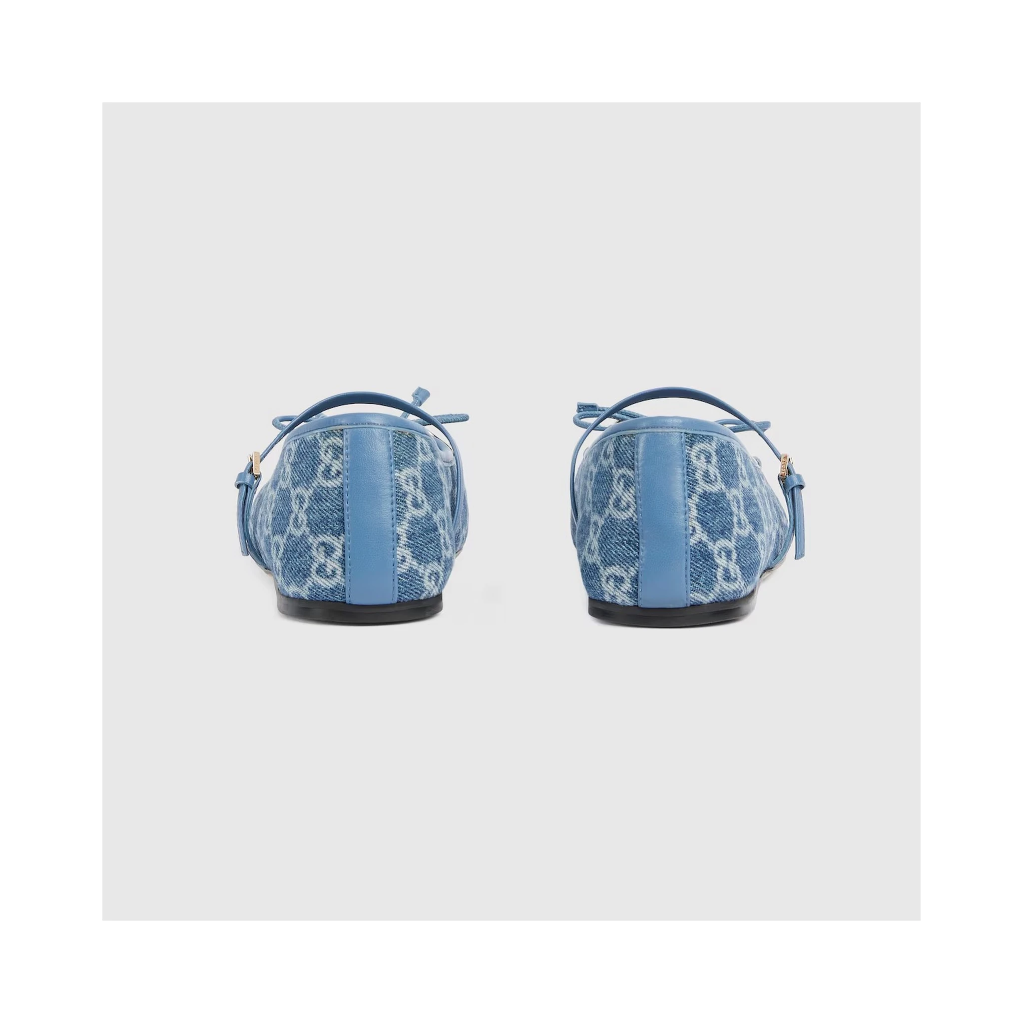 Ballets flat in denim with Horsebit