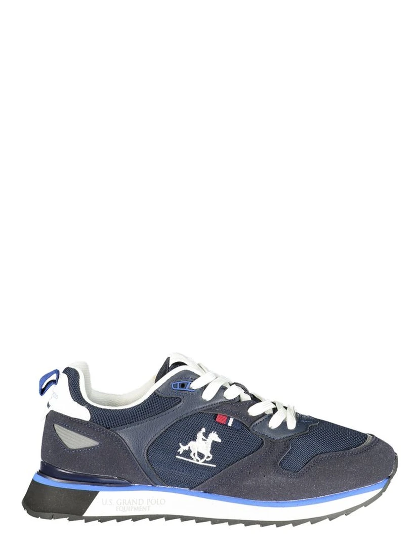 Blue Polyester Athletic Sneakers