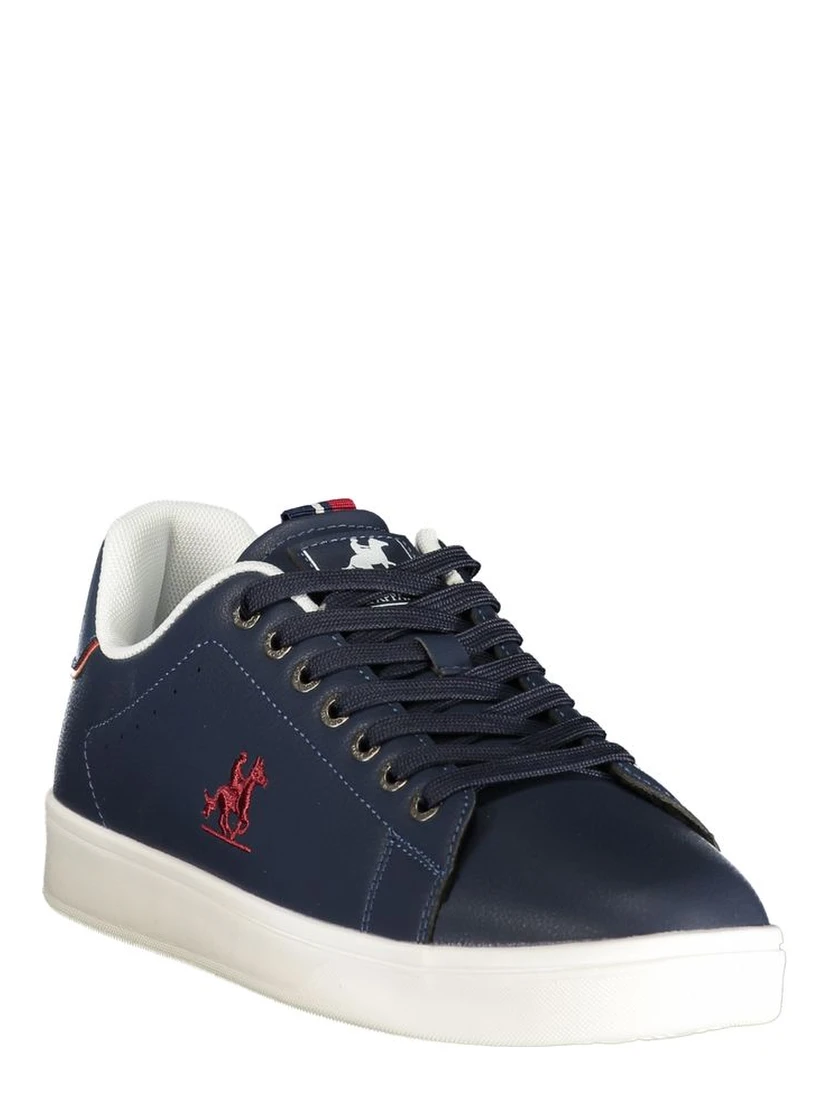 Blue Polyester Athletic Sneakers