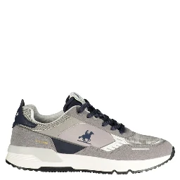 Gray Polyester Athletic Sneakers