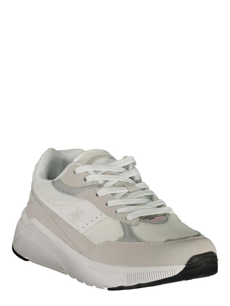 White Polyester Athletic Sneakers alternative
