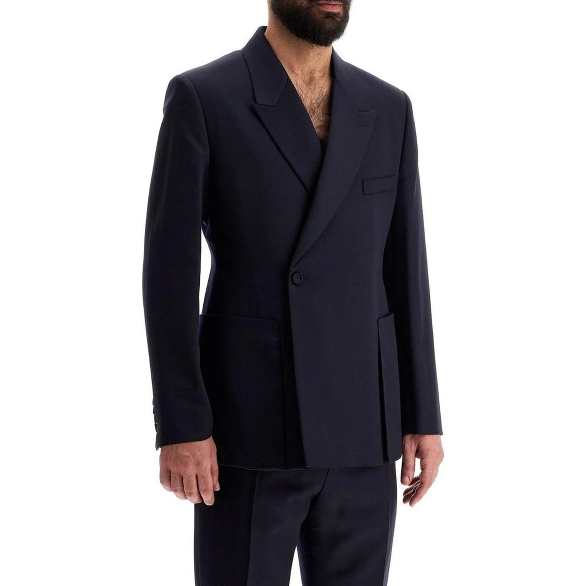 Blue Virgin Wool Blazer