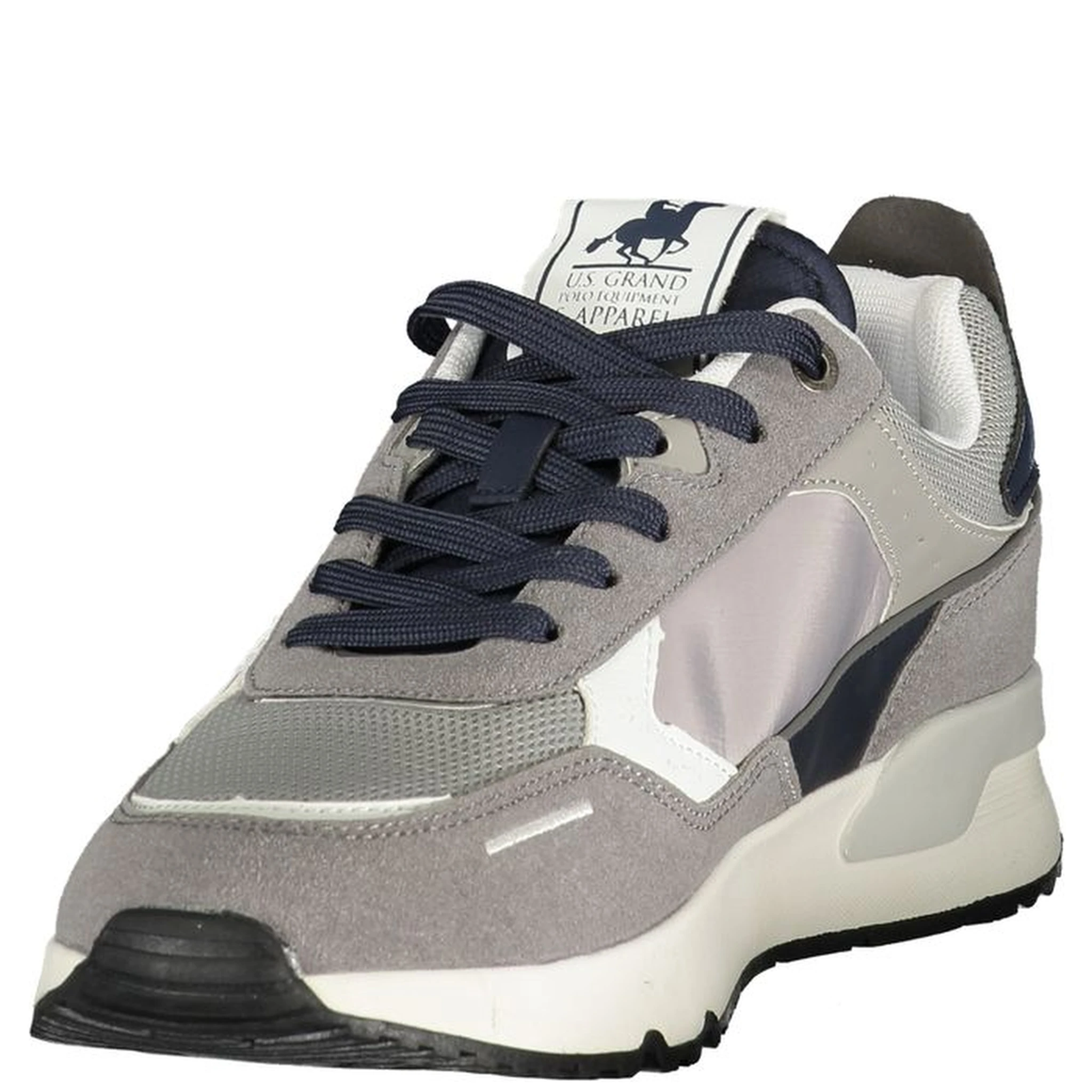 Gray Polyester Athletic Sneakers