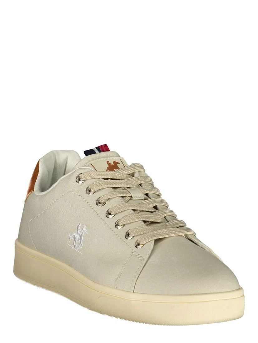 Beige Polyester Athletic Sneakers
