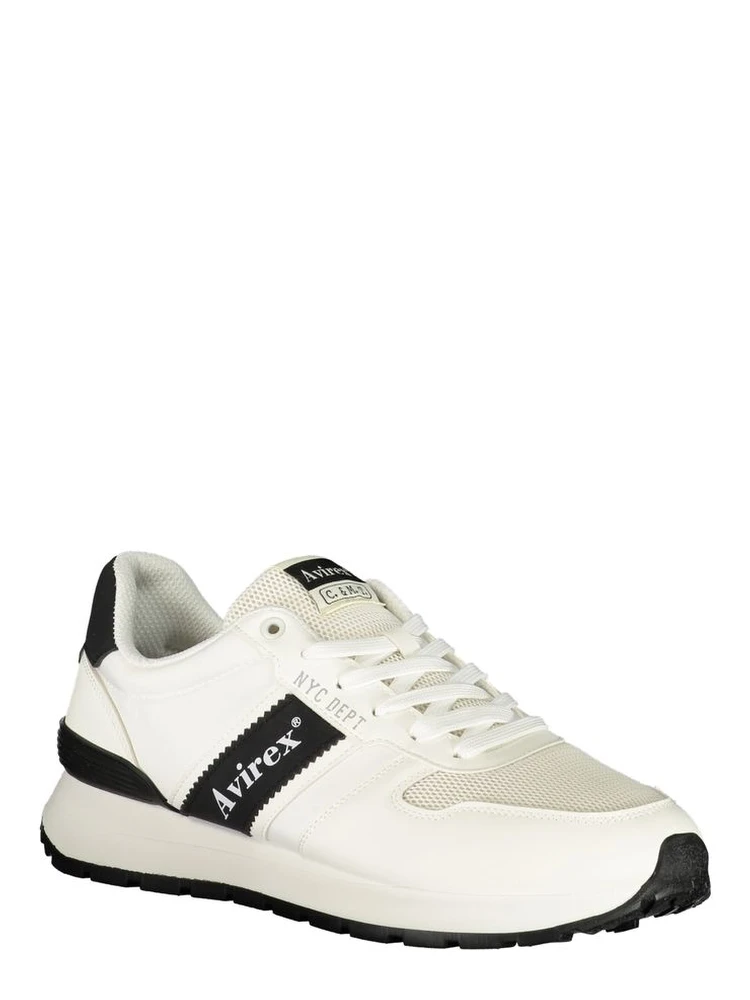 White Polyester Athletic Sneakers alternative