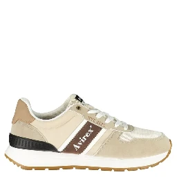 Beige Polyester Athletic Sneakers