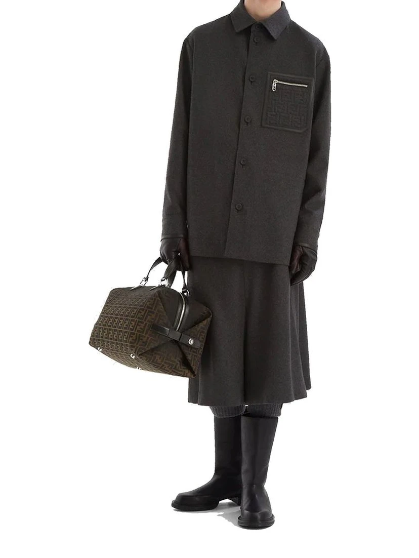 Gray Cashmere Jackets And Coat