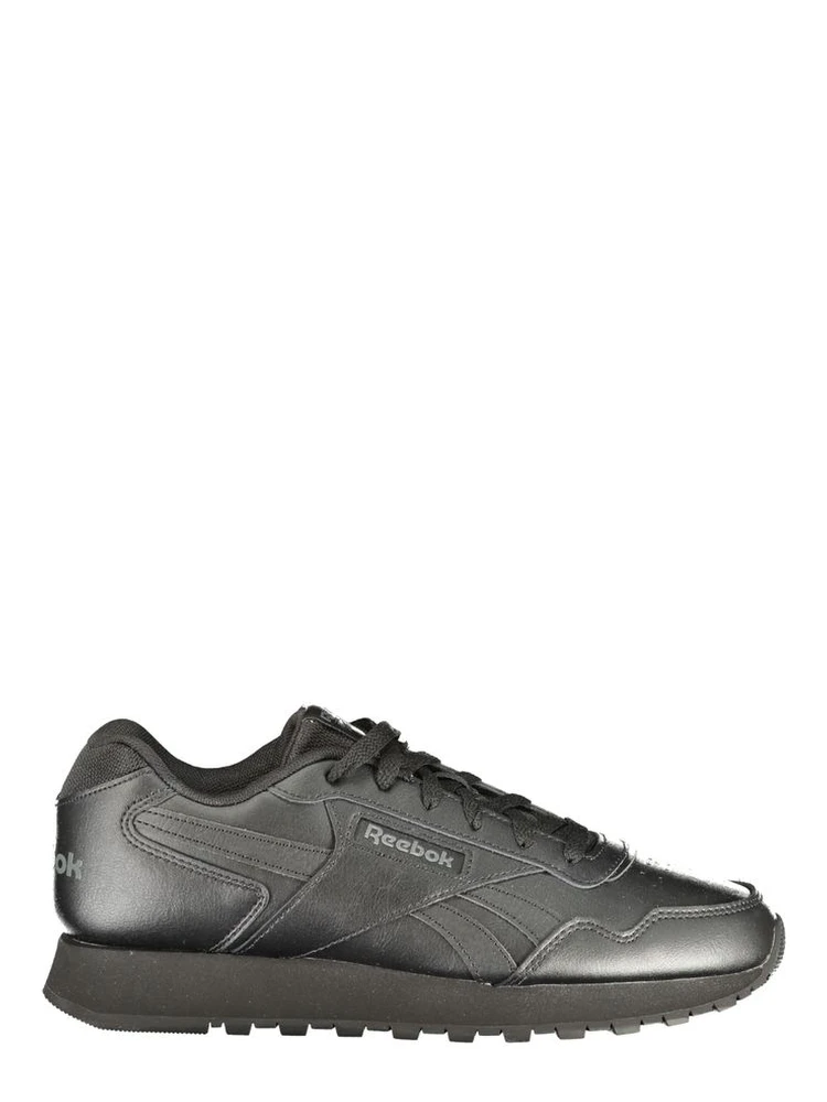 Black Polyester Athletic Sneakers
