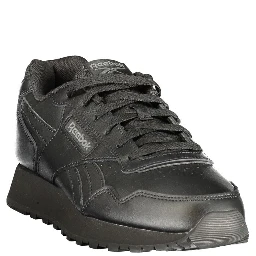 Black Polyester Athletic Sneakers
