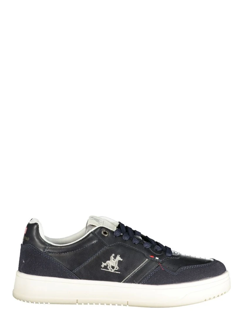 Blue Polyester Athletic Sneakers