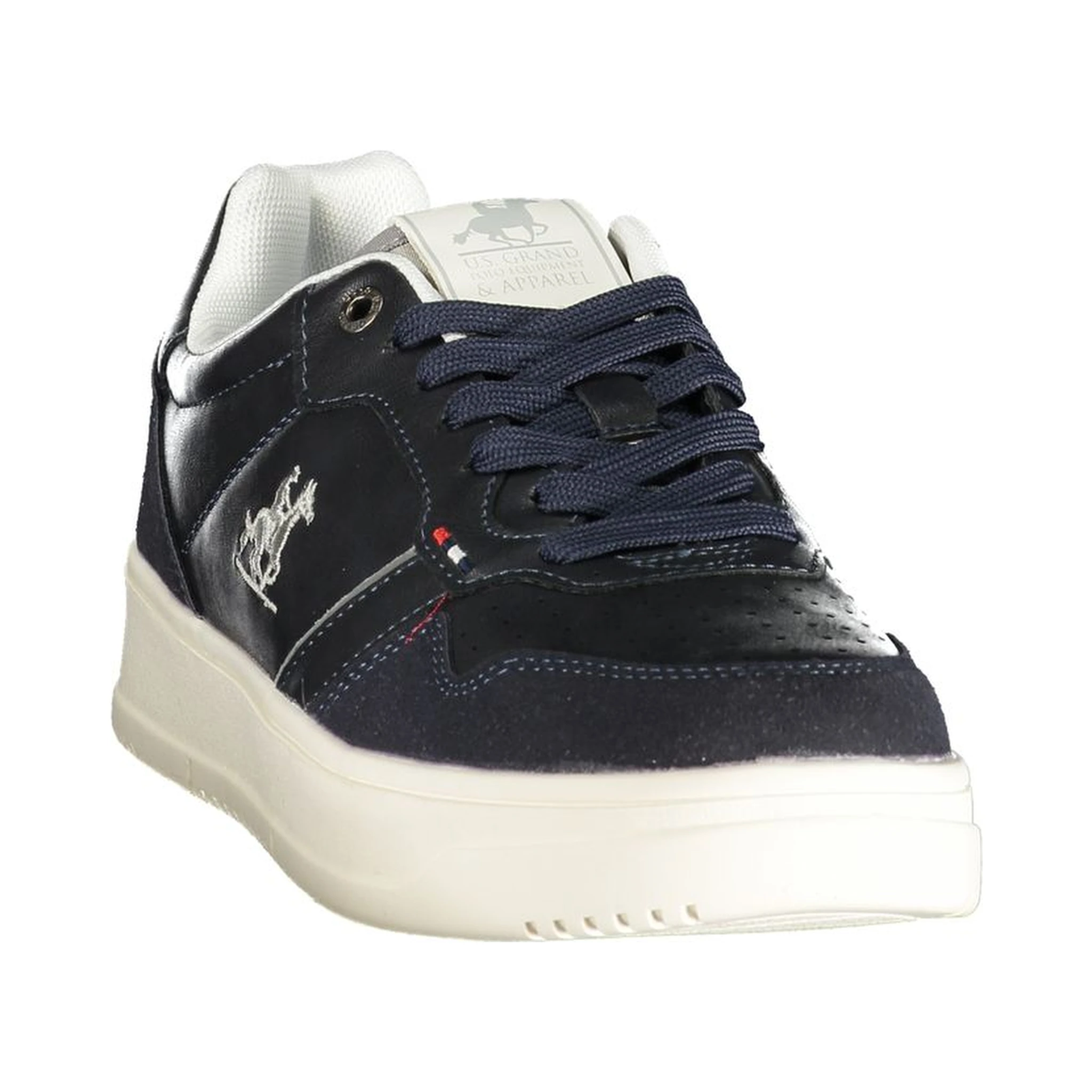 Blue Polyester Athletic Sneakers
