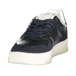 Blue Polyester Athletic Sneakers