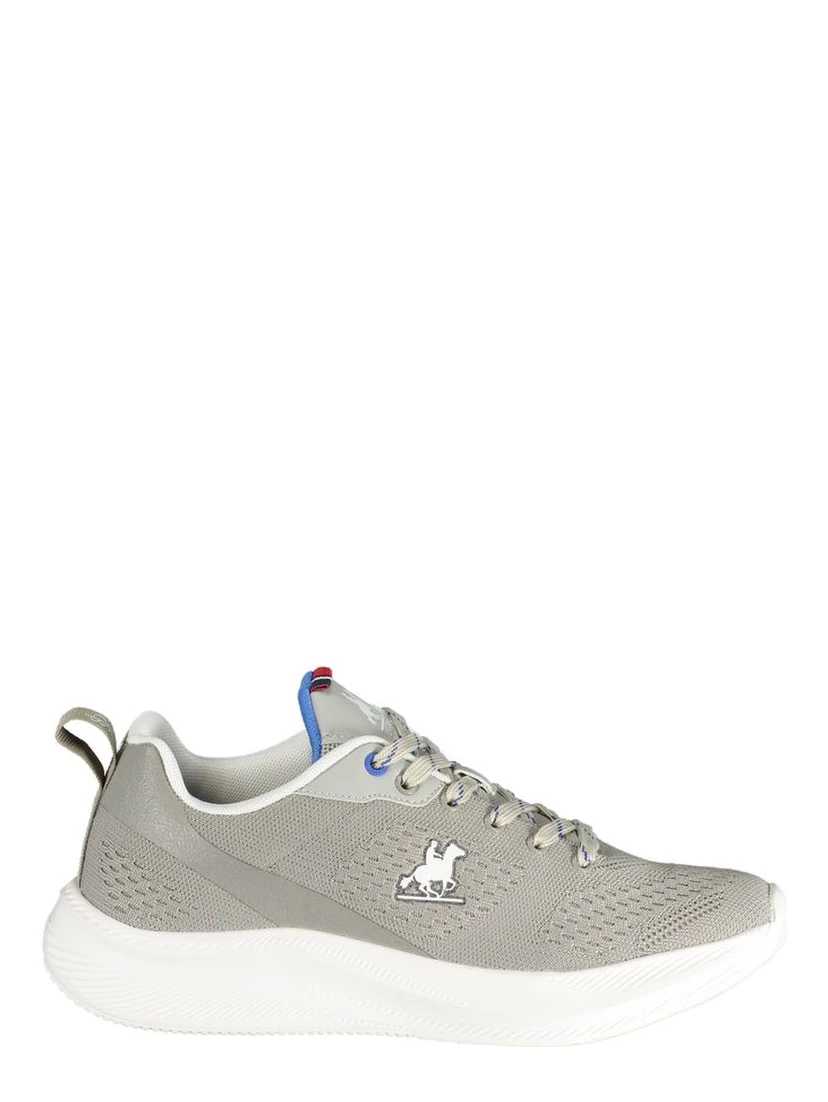 Gray Polyester Athletic Sneakers