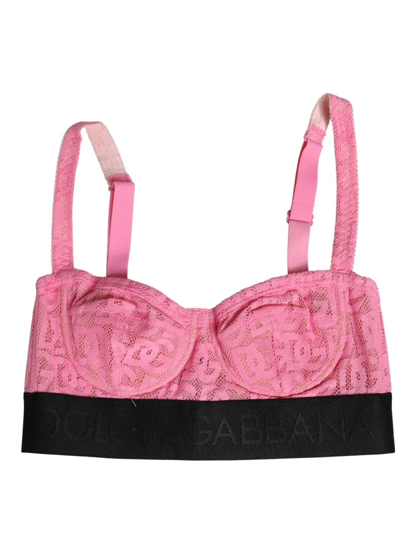 Pink Semi-Pad Underwire Balconette Bra Underwear