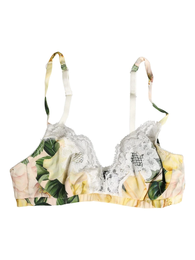 Multicolor Floral Print Soft Cup Bra Underwear alternative