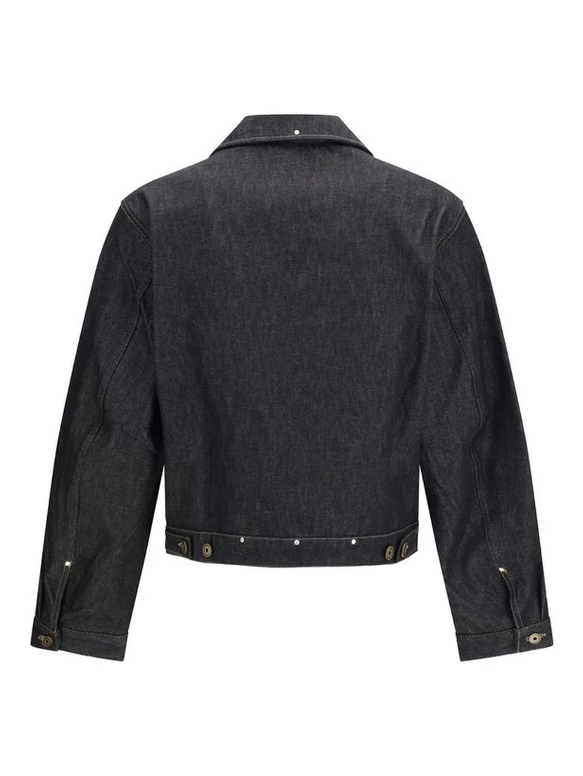 Black Cotton Denim Jacket