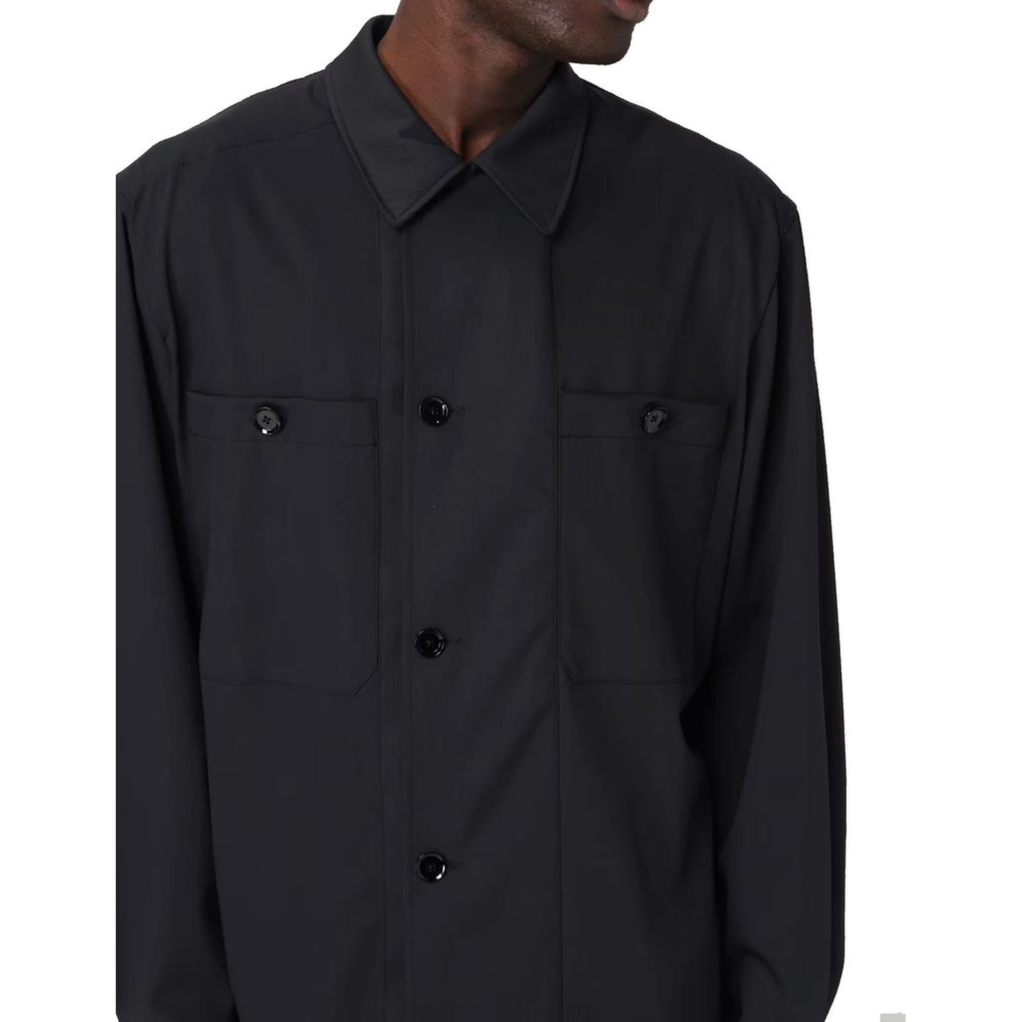 Black Virgin Wool Coat