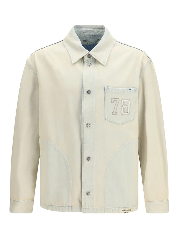 Beige Cotton Denim Jacket