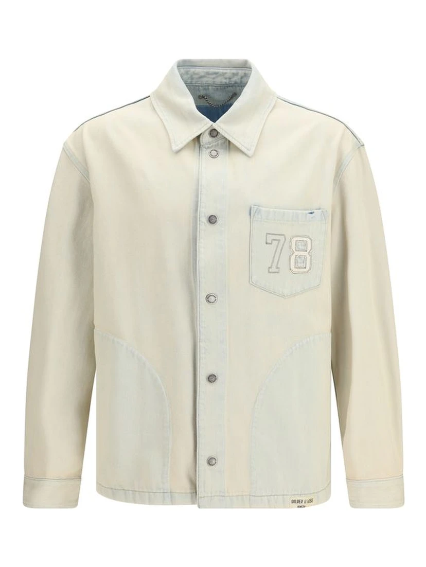 Beige Cotton Denim Jacket