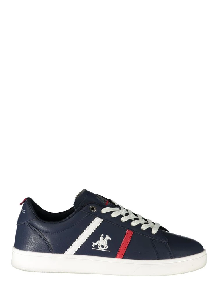 Blue Polyester Athletic Sneakers