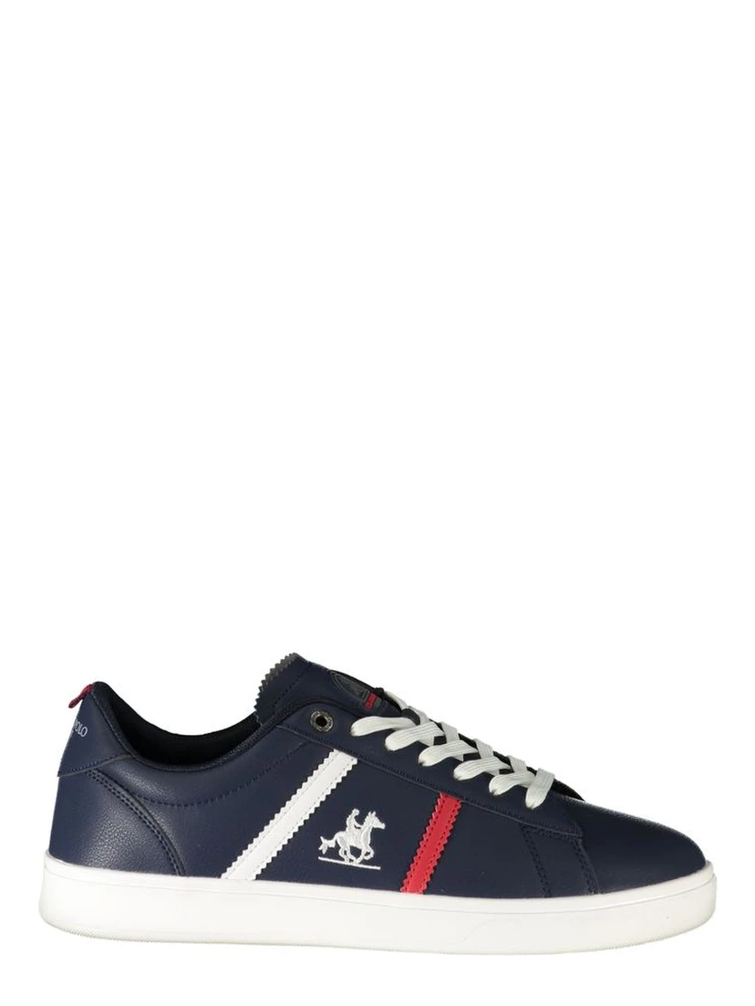 Blue Polyester Athletic Sneakers