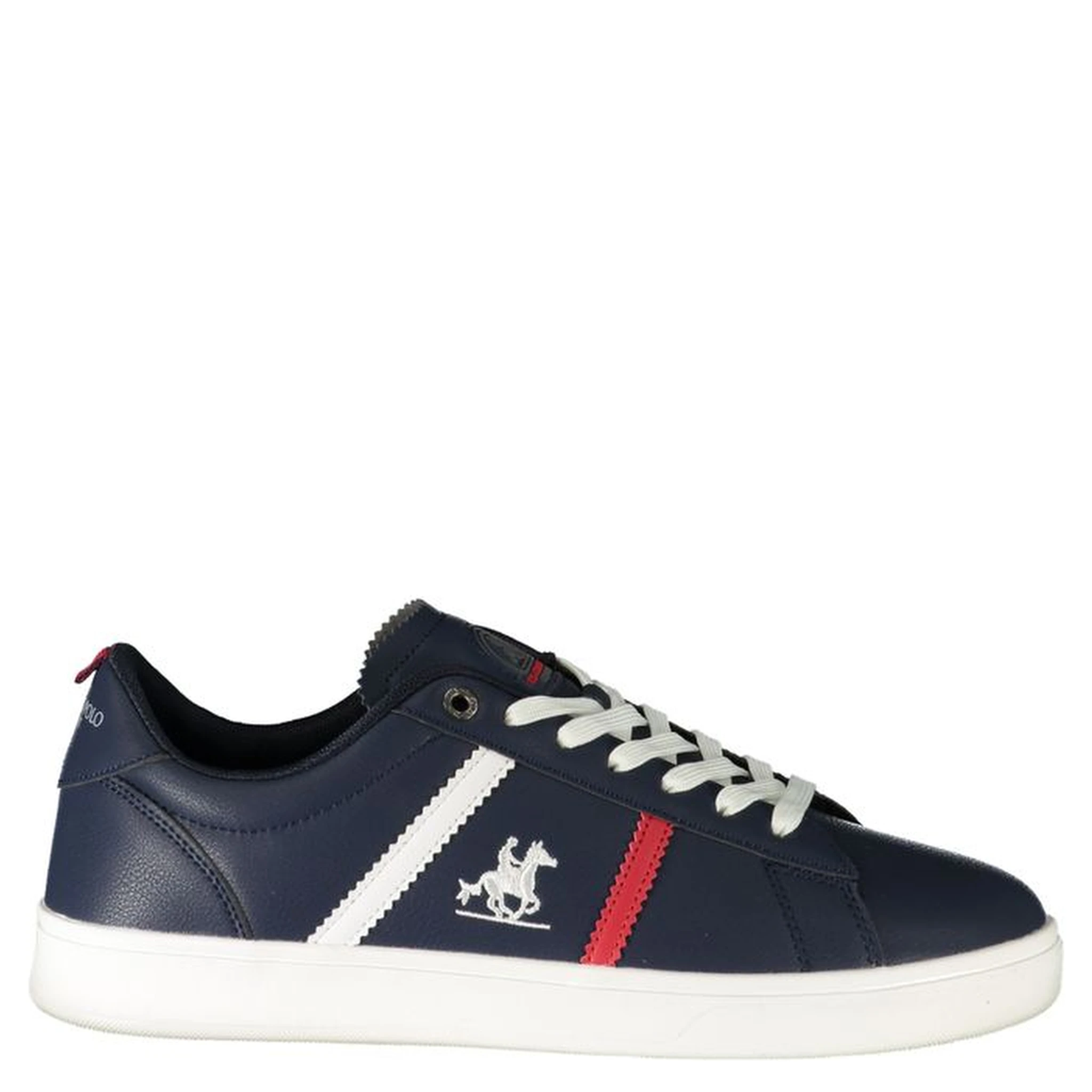Blue Polyester Athletic Sneakers
