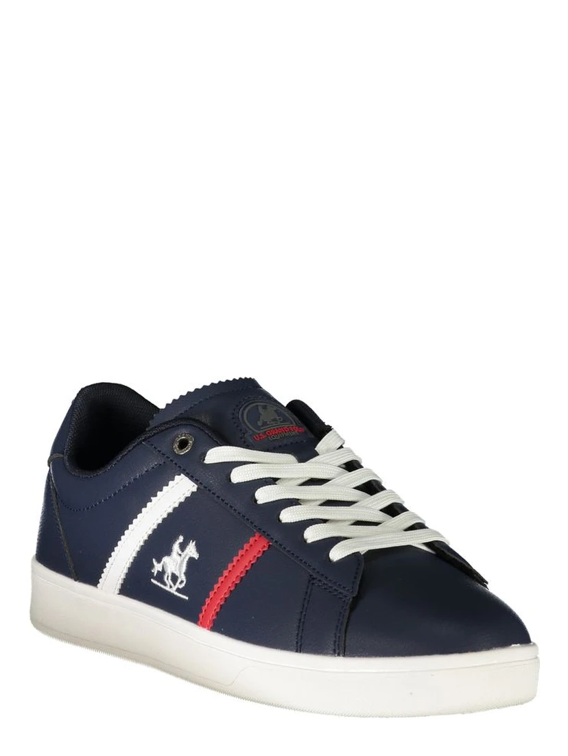 Blue Polyester Athletic Sneakers